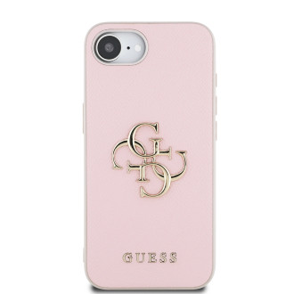 Guess PU Grained 4G Metal Logo iPhone 16e Case - Pink
