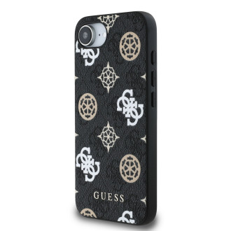 Guess PU 4G Peony case with MagSafe for iPhone 16e - black