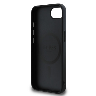 Guess PU 4G Peony case with MagSafe for iPhone 16e - black
