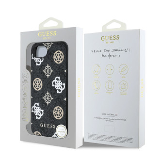 Guess PU 4G Peony case with MagSafe for iPhone 16e - black
