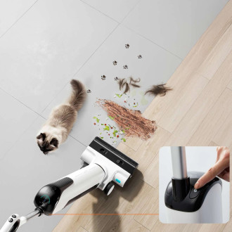 UWANT D100 17000Pa Upright Vacuum Cleaner with Mopping Function and Charging Station - White