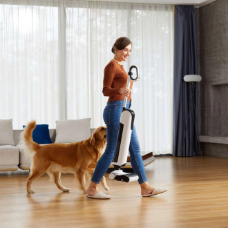 UWANT D100 17000Pa Upright Vacuum Cleaner with Mopping Function and Charging Station - White