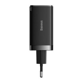 GaN 2xUSB C 1xUSB 65W rychlá nabíječka Baseus GaN5 Pro + USB C - USB C 100W kabel - černý