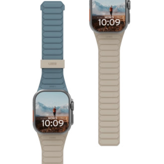 UAG Pathfinder Silicone Double-Sided Magnetic Strap for Apple Watch 42 / 44 / 45 / 46 / 49mm - Gray-Blue