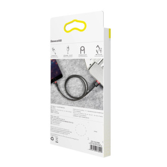 Baseus Cafule Cable odolný nylonový kabel USB / Lightning QC3.0 1,5A 2M černo-červený (CALKLF-C19)