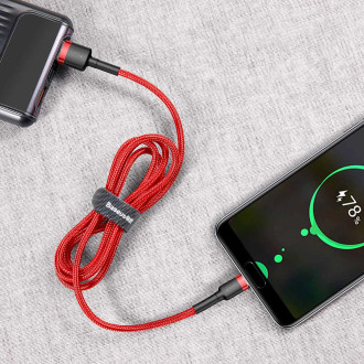 Baseus Cafule Cable odolný nylonový kabel USB / USB-C QC3.0 3A 1M červený (CATKLF-B09)