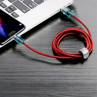 Baseus Cafule Cable odolný nylonový kabel USB / USB-C QC3.0 3A 1M červený (CATKLF-B09)
