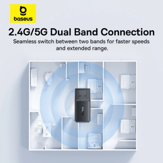 Baseus BS-OH170 650Mb/s 5GHz USB síťová karta - černá
