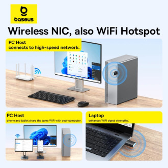 Baseus BS-OH170 650Mb/s 5GHz USB síťová karta - černá