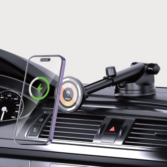 Dudao F12MAX+ magnetický držák kokpitu s indukční nabíječkou MagSafe - černý