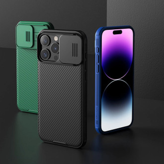 Magnetické pouzdro Nillkin CamShield Pro pro iPhone 15 s krytem fotoaparátu - zelené