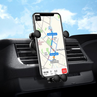 Wozinsky car phone holder gravity for ventilation grille black (WCH-05)