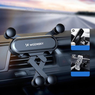 Wozinsky car phone holder gravity for ventilation grille black (WCH-05)
