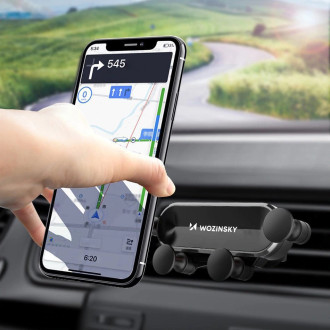 Wozinsky car phone holder gravity for ventilation grille black (WCH-05)