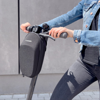 Wozinsky waterproof scooter bar bag scooter bag 4l black (WSB1BK)