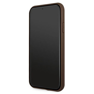 Guess case for iPhone 11 / XR from the 4G Big Metal Logo series - brown