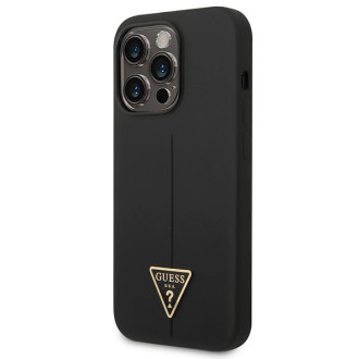 Guess GUHCP14XSLTGK iPhone 14 Pro Max 6.7&quot; black/black hardcase Silicone Triangle