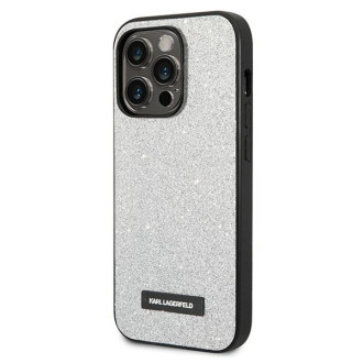 Karl Lagerfeld KLHCP14XG2ELS iPhone 14 Pro Max 6.7 &quot;hardcase silver / silver Glitter Plaque Logo