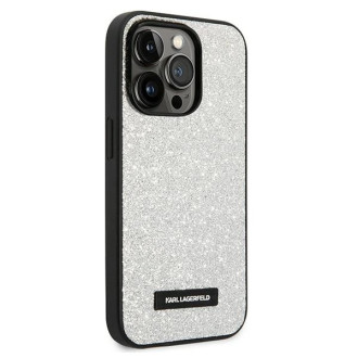 Karl Lagerfeld KLHCP14XG2ELS iPhone 14 Pro Max 6.7 &quot;hardcase silver / silver Glitter Plaque Logo