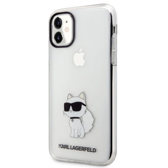Karl Lagerfeld KLHCN61HNCHTCT iPhone 11 / Xr 6,1&quot; průhledný pevný obal Ikonik Choupette