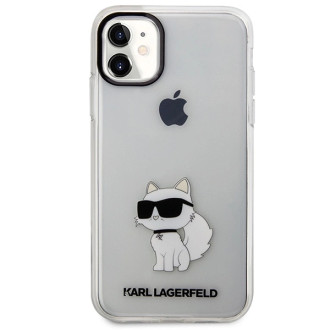 Karl Lagerfeld KLHCN61HNCHTCT iPhone 11 / Xr 6,1&quot; průhledný pevný obal Ikonik Choupette