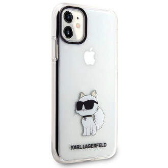 Karl Lagerfeld KLHCN61HNCHTCT iPhone 11 / Xr 6,1&quot; průhledný pevný obal Ikonik Choupette