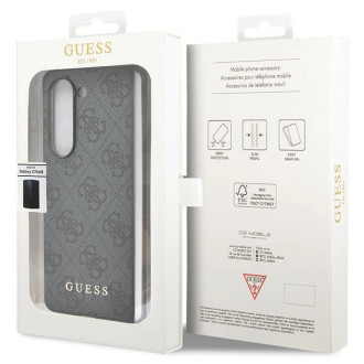 Guess GUHCZFD5GF4GGR F946 Z Fold5 šedé/šedé pevné pouzdro 4G Charms Collection