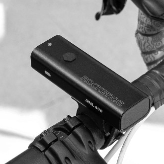 Rockbros 24710012001 front bicycle light 800 lm + USB-C - USB-A cable - black