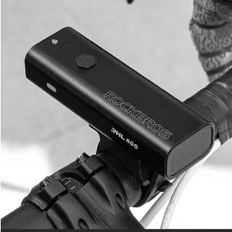 Rockbros 24710012001 front bicycle light 800 lm + USB-C - USB-A cable - black