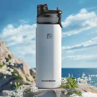 Rockbros 35210029006 bicycle thermal bottle for drinks 620 ml - white