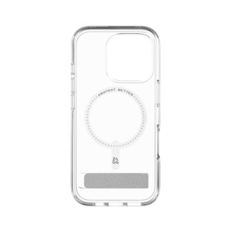 ZAGG Crystal Palace Snap Kickstand MagSafe Case with Stand for iPhone 16 Pro - Clear
