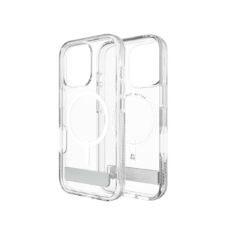 ZAGG Crystal Palace Snap Kickstand MagSafe Case with Stand for iPhone 16 Pro - Clear