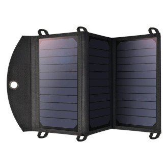 Solární nabíječka Choetech USB skládací solární nabíječka 19W 2x USB černá (SC001)