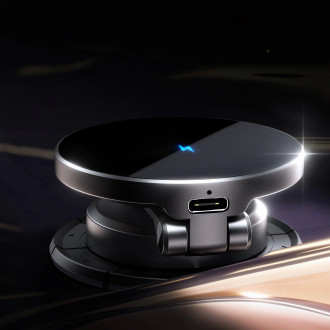 Joyroom JR-ZS408 magnetic holder with 15W inductive charger for car cockpit - black