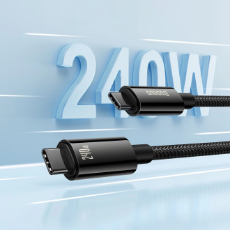 Kabel USB C - USB C 480Mb/s 240W 2m Baseus Tungsten Gold CAWJ040101 - černý