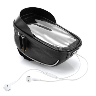 Wozinsky bike handlebar bag with phone case 1l black (WBB16BK)