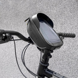 Wozinsky bike handlebar bag with phone case 1l black (WBB16BK)