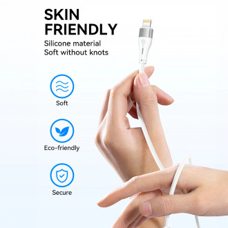 Wozinsky WSTCL1 Lightning / USB-C PD 27W kabel 1 m - bílý