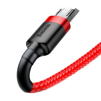 Baseus Cafule Cable odolný nylonový kabel USB / micro USB 1.5A 2M červený (CAMKLF-C09)