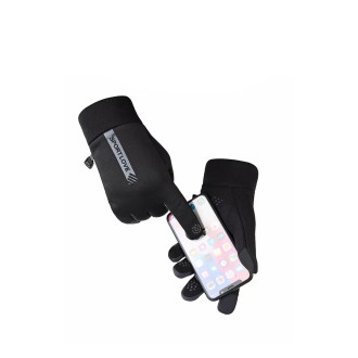 Women´s windproof telephone gloves - black and pink