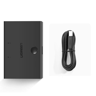 Ugreen přepínač 2xUSB-B - USB-A černý (30345)