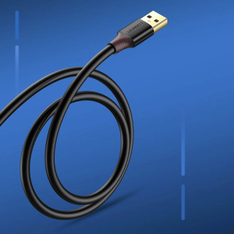 Ugreen USB-A (samec) – prodlužovací kabel adaptéru USB-A (samice) USB 3.0 5 Gb/s 0,5 m černý (US129)