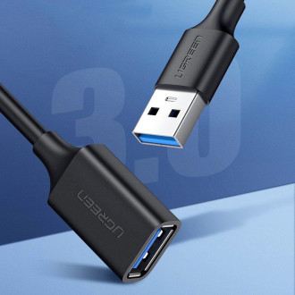 Ugreen USB-A (samec) – prodlužovací kabel adaptéru USB-A (samice) USB 3.0 5 Gb/s 0,5 m černý (US129)