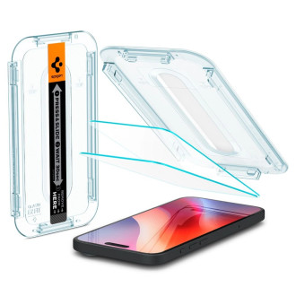 TEPELNÉ SKLO Spigen GLAS.TR &quot;EZ FIT&quot; 2 BALENÍ IPHONE 15 CLEAR