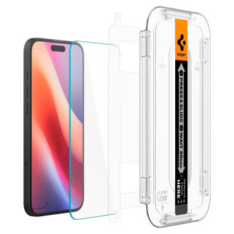 TEPELNÉ SKLO Spigen GLAS.TR &quot;EZ FIT&quot; 2 BALENÍ IPHONE 15 CLEAR