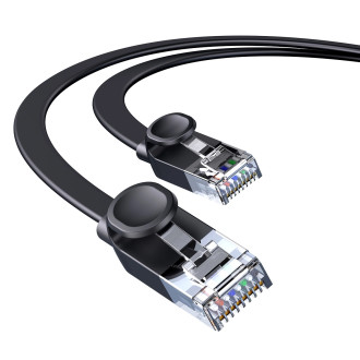 Baseus Speed Six flat network cable RJ45 1000Mbps 1.5m black (WKJS000001)