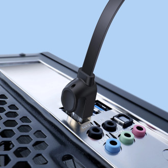 Baseus Speed Six flat network cable RJ45 1000Mbps 1.5m black (WKJS000001)