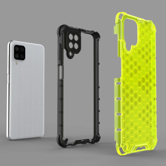 Honeycomb Case armor cover with TPU Bumper for Samsung Galaxy A12 / Galaxy M12 black