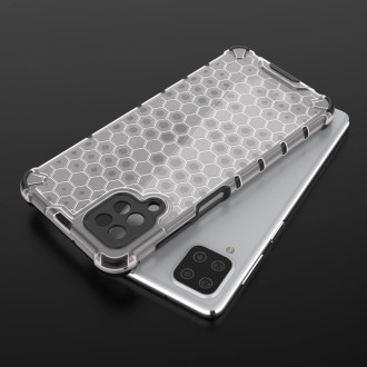 Honeycomb Case armor cover with TPU Bumper for Samsung Galaxy A12 / Galaxy M12 black