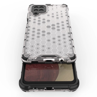 Honeycomb Case armor cover with TPU Bumper for Samsung Galaxy A12 / Galaxy M12 black
